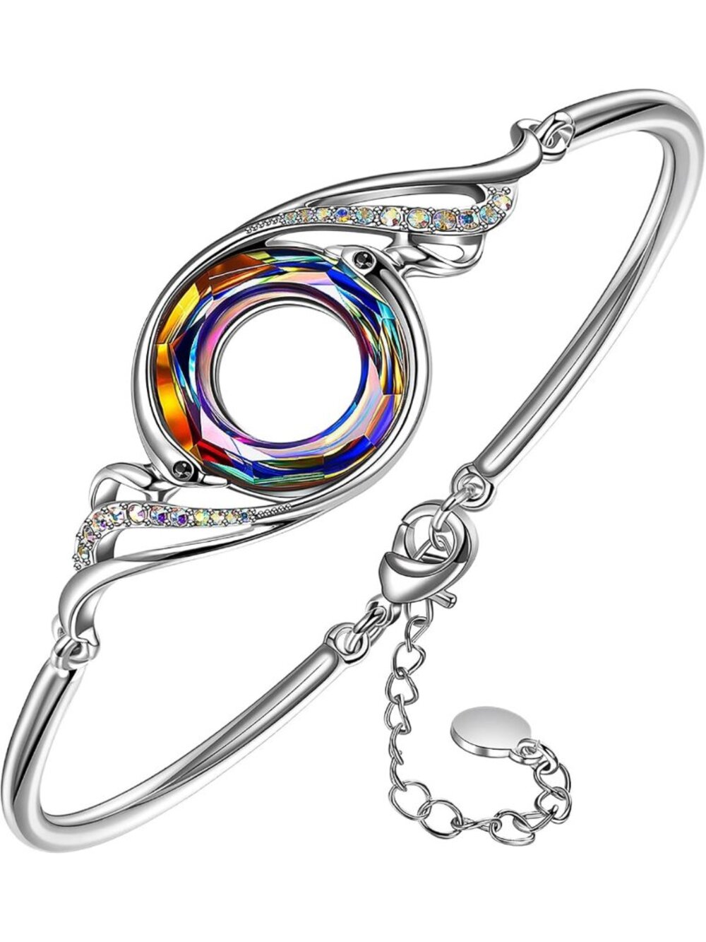 Rise From the Ashes Phoenix Adjustable Bangle Bracelet for Women - Unique Gift